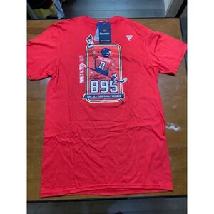 NWT Fanatics Alex Ovechkin T-Shirt Kids Medium Red NHL All-Time Goals Leader 895
